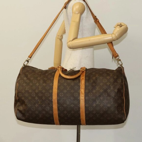 LOUIS VUITTON Monogram Keepall Bandouliere 60 Boston Bag M41412 LV Auth - Picture 1 of 16